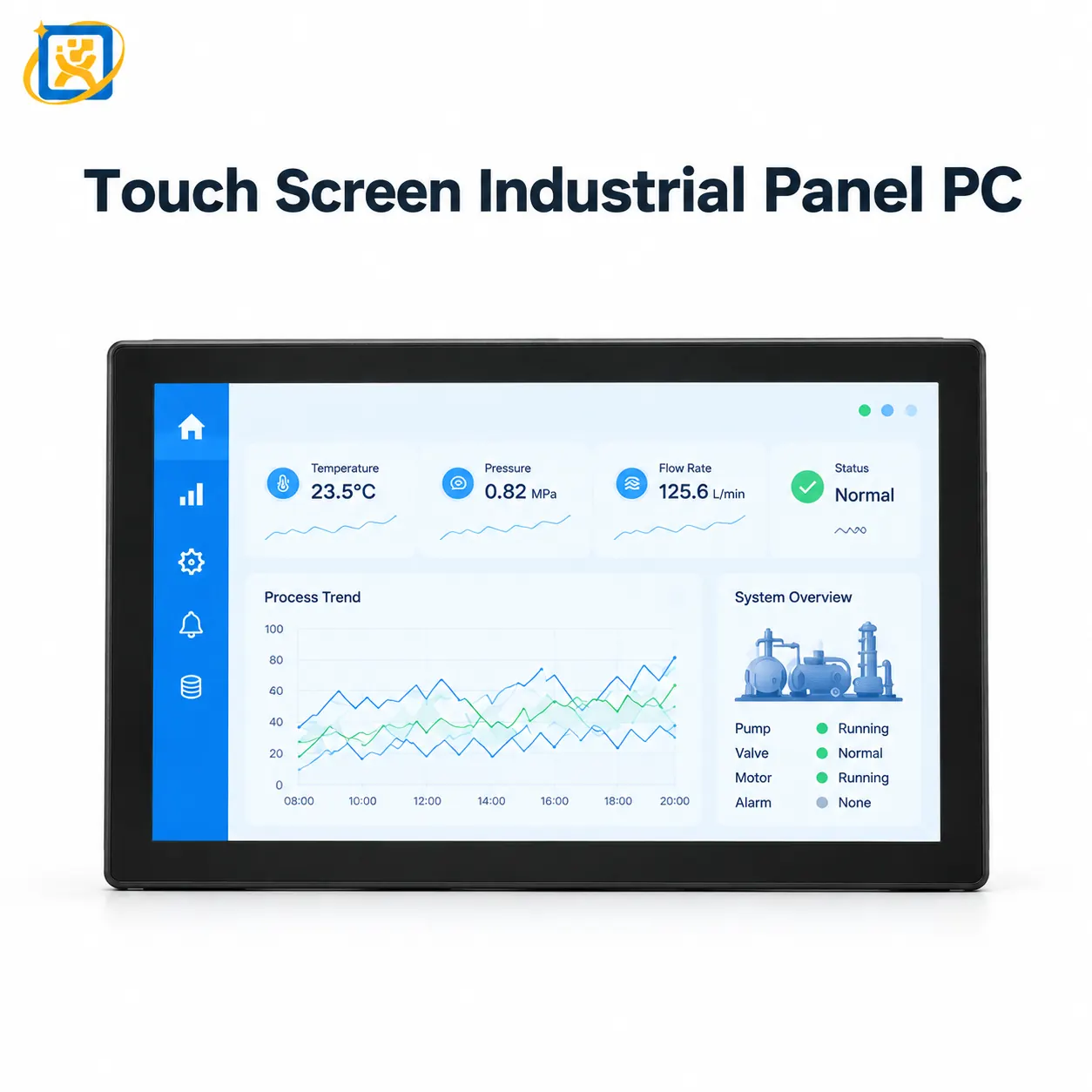 Product identification card for the fanless industrial all-in-one touch computer