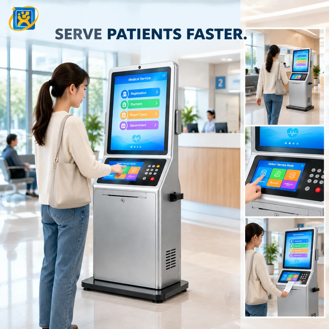 Psychological guidance terminal shown in a product poster layout