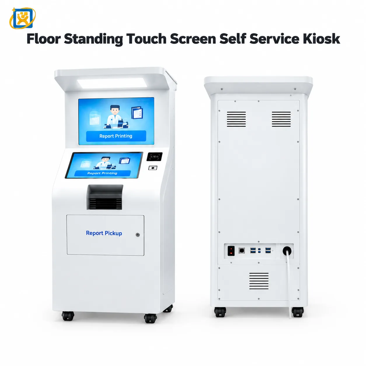 Product identification card for the hospital report printing kiosk